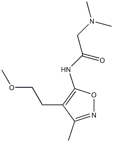 N-[4-(2-Methoxyethyl)-3-methyl-5-isoxazolyl]-2-(dimethylamino)acetamide 结构式