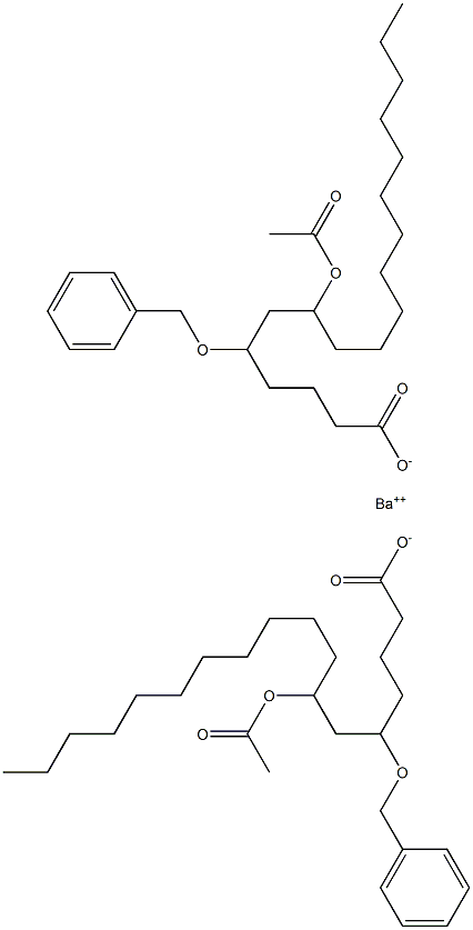 Bis(5-benzyloxy-7-acetyloxystearic acid)barium salt 结构式
