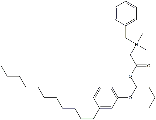 N,N-Dimethyl-N-benzyl-N-[[[1-(3-undecylphenyloxy)butyl]oxycarbonyl]methyl]aminium 结构式