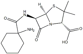 6-[(1-Aminocyclohexyl)carbonylamino]penicillanic acid 结构式