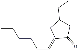 (E)-2-Hexylidene-4-ethylcyclopentanone 结构式