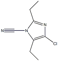 4-Chloro-1-cyano-2,5-diethyl-1H-imidazole 结构式