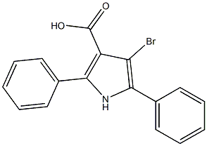 4-Bromo-2,5-diphenyl-1H-pyrrole-3-carboxylic acid 结构式