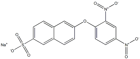 6-(2,4-Dinitrophenoxy)-2-naphthalenesulfonic acid sodium salt 结构式