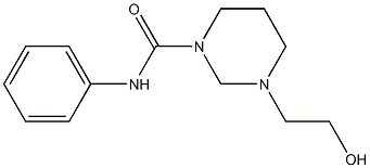 1-(2-Hydroxyethyl)-3-(phenylcarbamoyl)hexahydropyrimidine 结构式