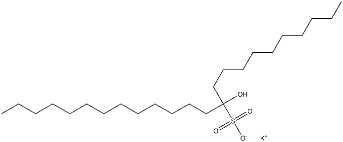 11-Hydroxytetracosane-11-sulfonic acid potassium salt 结构式