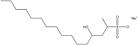 4-Hydroxyhexadecane-2-sulfonic acid sodium salt 结构式