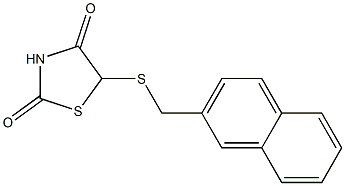 5-(2-Naphthalenylmethylthio)thiazolidine-2,4-dione 结构式