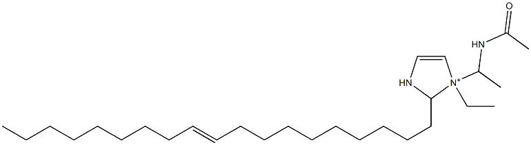 1-[1-(Acetylamino)ethyl]-1-ethyl-2-(10-nonadecenyl)-4-imidazoline-1-ium 结构式