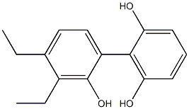 3',4'-Diethyl-1,1'-biphenyl-2,2',6-triol 结构式