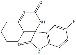 5'-Fluoro-1',2,2',4a,5,6,7,8-octahydrospiro[quinazoline-4(3H),3'-[3H]indole]-2,2'-dione 结构式