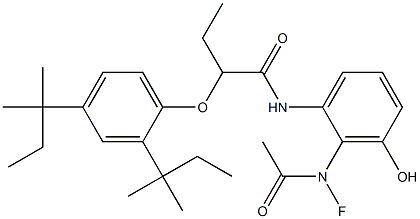 6-(Fluoroacetylamino)-5-[2-(2,4-di-tert-amylphenoxy)butyrylamino]phenol 结构式