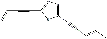 2-(3-Buten-1-ynyl)-5-(3-penten-1-ynyl)thiophene 结构式