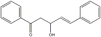 1-Phenyl-3-hydroxy-5-phenyl-4-pentene-1-one 结构式