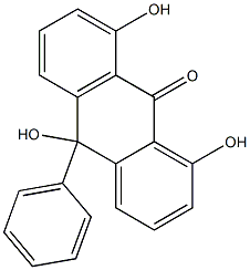 1,8,10-Trihydroxy-10-phenylanthrone 结构式