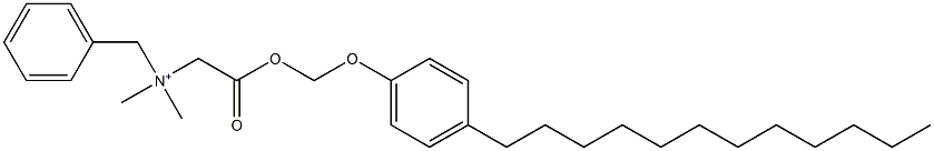 N,N-Dimethyl-N-benzyl-N-[[[(4-dodecylphenyloxy)methyl]oxycarbonyl]methyl]aminium 结构式