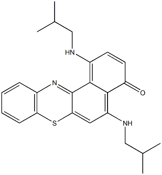 1,5-Bis(isobutylamino)-4H-benzo[a]phenothiazin-4-one 结构式
