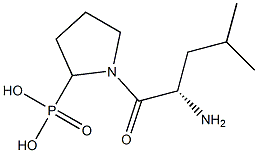 [1-(L-Leucyl)pyrrolidin-2-yl]phosphonic acid 结构式