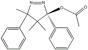 (3S)-4,5-Dihydro-3,5-diphenyl-3-acetoxy-4,4,5-trimethyl-3H-pyrazole 结构式