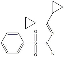 Dicyclopropyl ketone phenylsulfonyl-N-potassio hydrazone 结构式