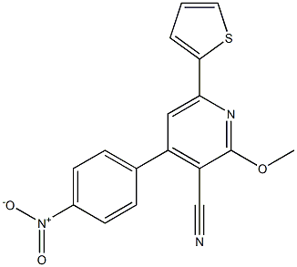 2-Methoxy-4-(4-nitrophenyl)-6-(2-thienyl)pyridine-3-carbonitrile 结构式