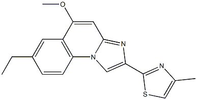 7-Ethyl-5-methoxy-2-(4-methyl-2-thiazolyl)imidazo[1,2-a]quinoline 结构式