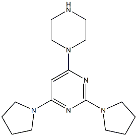 2,4-Dipyrrolizino-6-piperazinopyrimidine 结构式