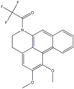 6-Trifluoroacetyl-1,2-dimethoxy-5,6-dihydro-4H-dibenzo[de,g]quinoline 结构式