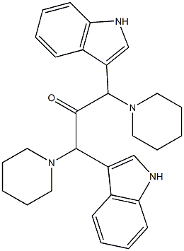 1H-Indol-3-yl(piperidinomethyl) ketone 结构式