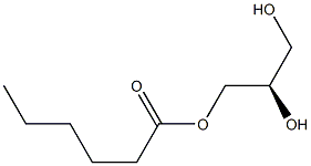 [R,(-)]-Glycerol 1-hexanoate 结构式