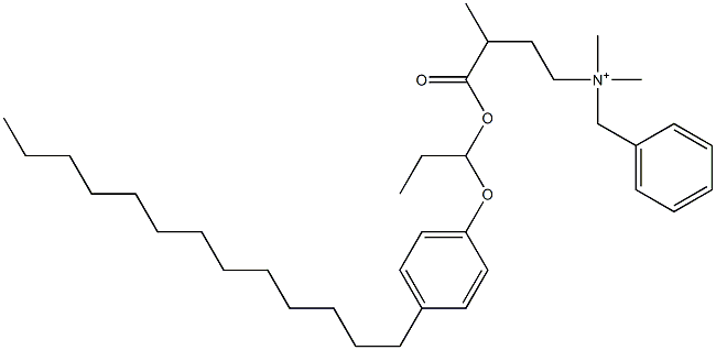 N,N-Dimethyl-N-benzyl-N-[3-[[1-(4-tridecylphenyloxy)propyl]oxycarbonyl]butyl]aminium 结构式