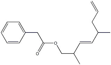 Phenylacetic acid 2,5-dimethyl-3,7-octadienyl ester 结构式