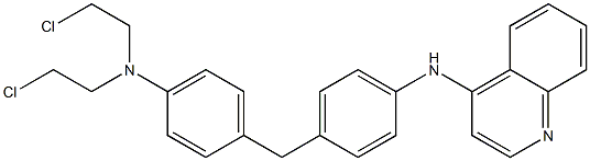 N-[4-[4-[Bis(2-chloroethyl)amino]benzyl]phenyl]-4-quinolinamine 结构式