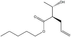 (2R,3S)-2-Allyl-3-hydroxybutyric acid pentyl ester 结构式