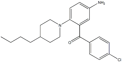 5-Amino-4'-chloro-2-(4-butyl-1-piperidinyl)benzophenone 结构式