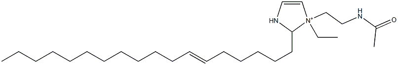 1-[2-(Acetylamino)ethyl]-1-ethyl-2-(6-octadecenyl)-4-imidazoline-1-ium 结构式