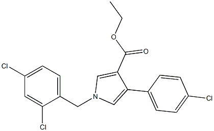 1-(2,4-Dichlorobenzyl)-4-(4-chlorophenyl)-1H-pyrrole-3-carboxylic acid ethyl ester 结构式