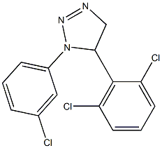 1-(3-Chlorophenyl)-5-(2,6-dichlorophenyl)-4,5-dihydro-1H-1,2,3-triazole 结构式