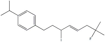 2-Fluoro-6-iodo-2-methyl-8-(4-isopropylphenyl)-4-octene 结构式