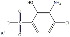 3-Amino-4-chloro-2-hydroxybenzenesulfonic acid potassium salt 结构式