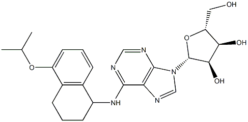 N-[[1,2,3,4-Tetrahydro-5-isopropyloxynaphthalen]-1-yl]adenosine 结构式