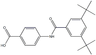 4-(3,5-Di-tert-butylbenzoylamino)benzoic acid 结构式