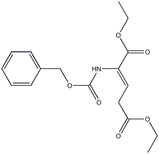 2-[[(Benzyloxy)carbonyl]amino]-2-pentenedioic acid diethyl ester 结构式