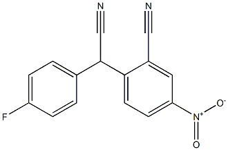 (2-Cyano-4-nitrophenyl)(4-fluorophenyl)acetonitrile 结构式