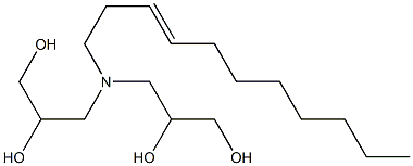 3,3'-(3-Undecenylimino)bis(propane-1,2-diol) 结构式