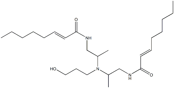 N,N'-[3-Hydroxypropyliminobis(2-methyl-2,1-ethanediyl)]bis(2-octenamide) 结构式