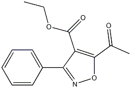 3-Phenyl-5-acetylisoxazole-4-carboxylic acid ethyl ester 结构式