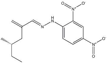 [S,(+)]-4-Methyl-2-methylenehexanal (2,4-dinitrophenyl)hydrazone 结构式