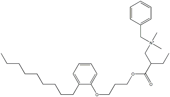 N,N-Dimethyl-N-benzyl-N-[2-[[3-(2-nonylphenyloxy)propyl]oxycarbonyl]butyl]aminium 结构式