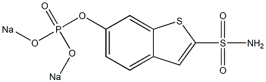 6-[[Di(sodiooxy)phosphinyl]oxy]benzo[b]thiophene-2-sulfonamide 结构式